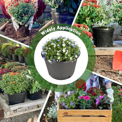 HOSTIC Short 2 Gallon Plastic Plant Container Gallon Pots with Drainage Holes Flexible Nursery Pot Suitable for Indoor Outdoor Vegetables Flowers Plants 10 PCS - Image 7