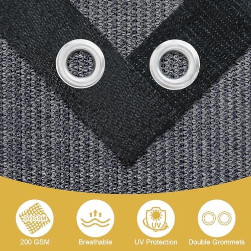 Shade&Beyond 90% Sun Shade Cloth with Grommets, 3' X 10' Pergola Shade Cover Canopy, Mesh Tarp Sun Screens for Patio, Outdoor, Garden, Backyard, Blue Gray - Image 4