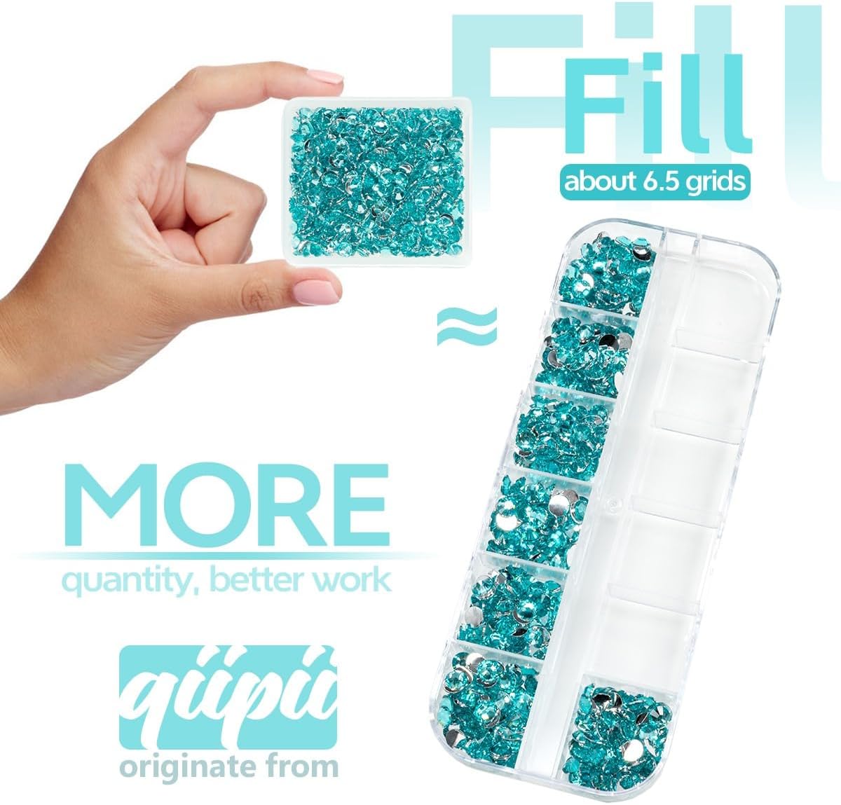 Aquamarine Resin Rhinestones w B7000 Jewelry Glue for Bedazzling Crafting Lake Blue Flatback Stones 3mm 4mm 5mm 6mm Water Blue Diamonds Crystals Gems Charms for Nails Face Body Tumbler Crafts