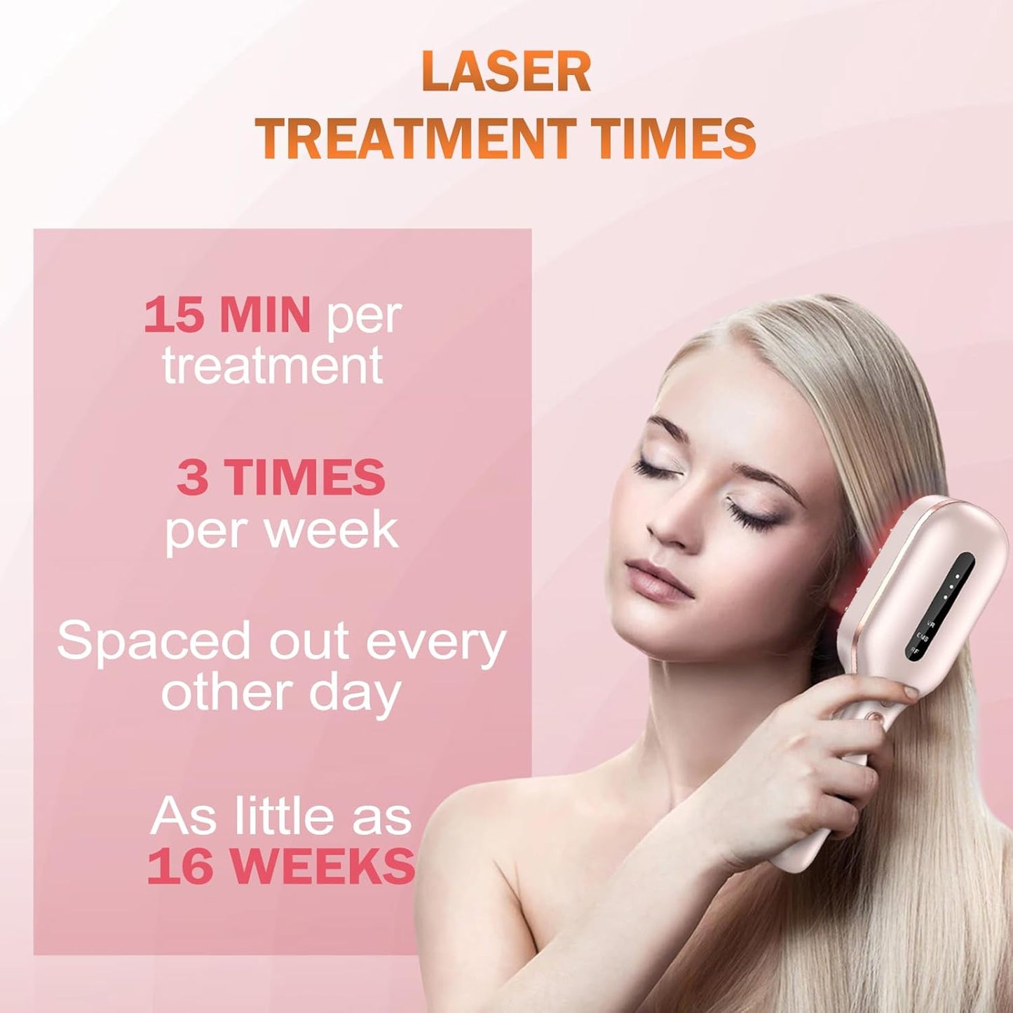 Laser Therapy Hair Growth Comb,FDA Cleared Laser Hair Growth Device Red Light Electric Scalp Massager, promote hair growth in women and men,Red Blue Light