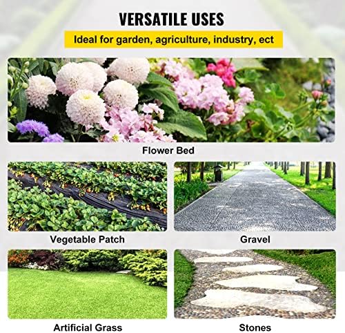 Happybuy 6FTx300FT Premium Weed Barrier Landscape Fabric Heavy Duty 3OZ, Woven Weed Control Fabric, Good Permeability for Weed Block Gardening Mat, Driveway Fabric, Landscaping Fabric, Ground Cover - Image 6