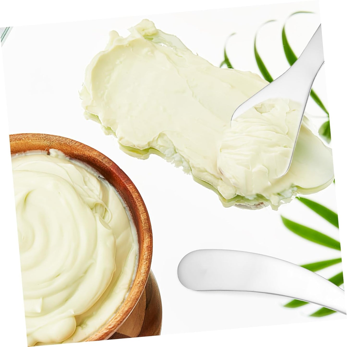 Compact Beauty Spatula Set - 2pcs Reusable Metal Makeup Scoop - Ideal for Lotions - Moisturizers and Creams - Essential Skincare Tool for Facial Care and Cosmetic Use