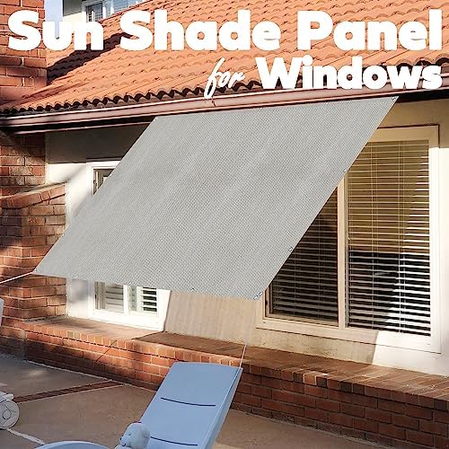 Alion Home Sun Shade Panel Privacy Screen with Grommets on 4 Sides for Outdoor, Patio, Awning, Window Cover, Pergola (8' x 12', Smoke) - Image 5