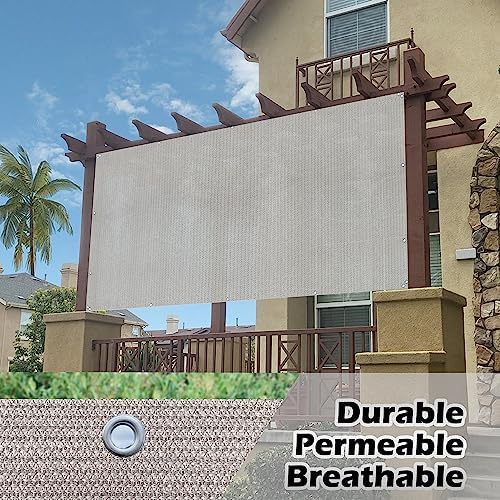 Alion Home Sun Shade Panel Privacy Screen with Grommets on 4 Sides for Outdoor, Patio, Awning, Window Cover, Pergola (6' x 6', Smoke Grey) - Image 2
