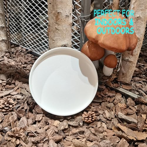 Plant Tray for Pots - 9 Inch Ceramic Plant Saucer for Indoors, Plant Water Tray Plant Drainage Dray Decorative Flower Pot Saucer Plant Plates to Catch Water(Frosted White) - Image 4