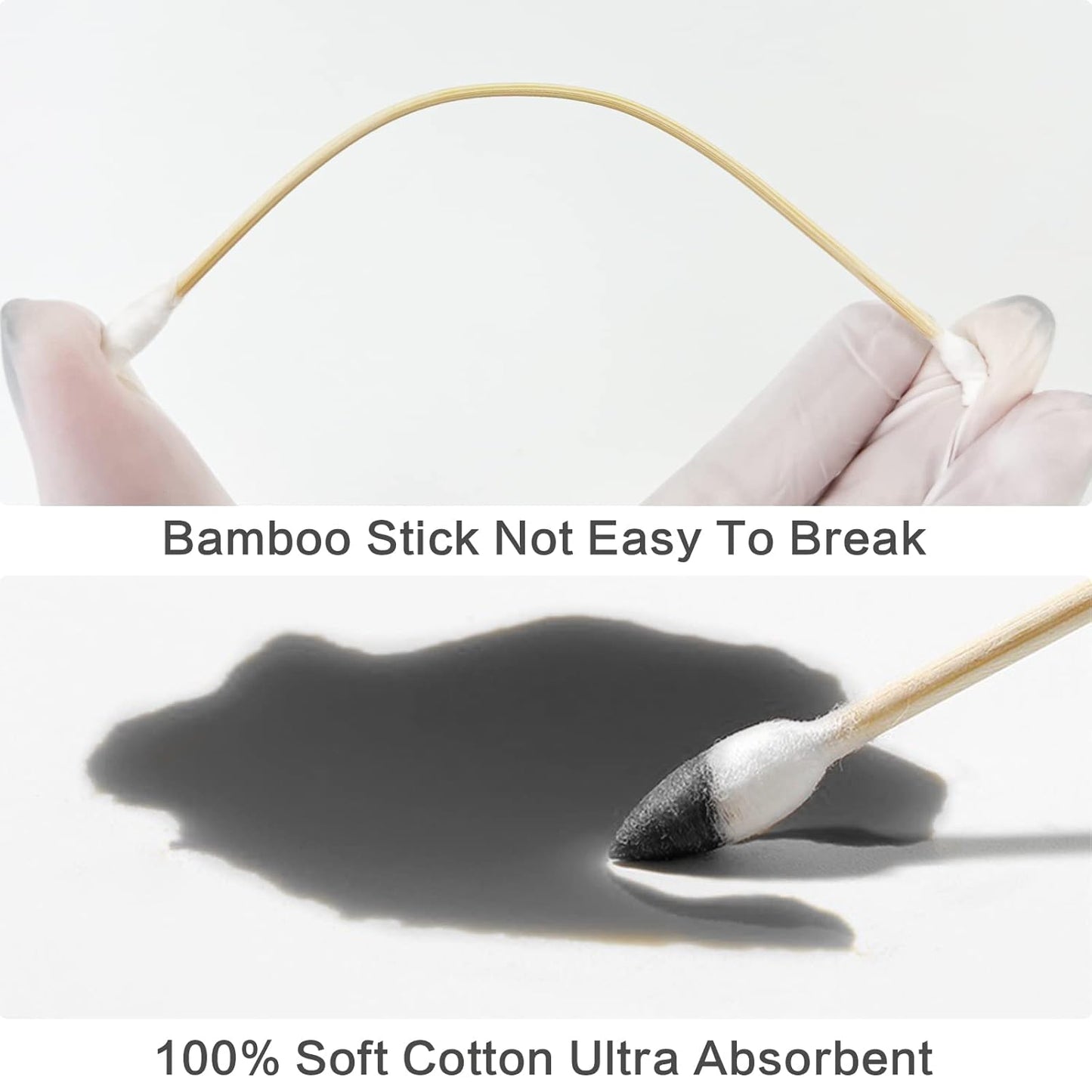 PINGMIC 400 (800 Tips) 6-Inch Precision Gun Cleaning Swabs - Lint-Free Double-Ended Cotton Swabs for Gun Cleaning, Makeup & Electronics