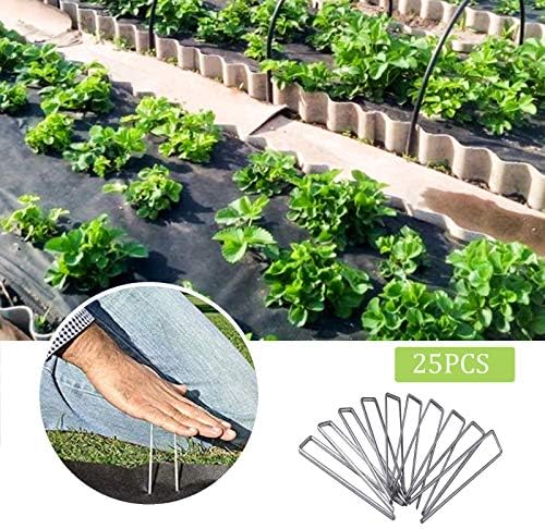 6 Inch Galvanized Landscape Staples Stakes, 25 50 100 PCS Anti-Rust Garden Staples Tent Ground Stakes U-Shaped Landscape Pins for Secure Lawn Fabric, Decoration (25, 6 Inch) - Image 4