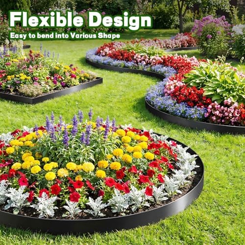 Mars Villa Landscape Edging, 4 Inch Tall 40FT Garden Edging Border Kit - Image 5