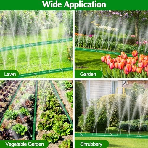 Sprinkler Hose with Holes, 150FT (75FT x 2) Heavy Duty Flat Soaker Hoses - Image 6