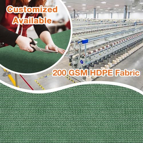 Artpuch Outdoor Pergola Shade Cover 7' X 13' Sun Shade Cloth with Grommets, 90% UV Protection Canopy Patio Privacy Screen (Customized Available) GN107, Green - Image 2