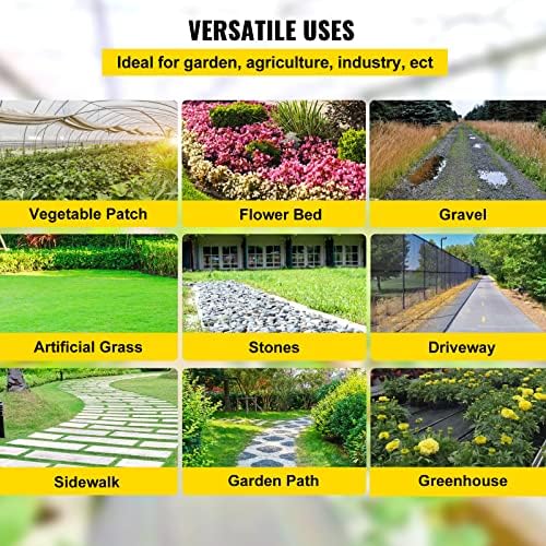 Happybuy 6.5FTx330FT Premium Weed Barrier Landscape Fabric Heavy Duty 3.2OZ, Woven Weed Control Gardening Mat, High Permeability Good for Flower Bed, Geotextile Fabric, Driveway Fabric, Ground Cover - Image 6
