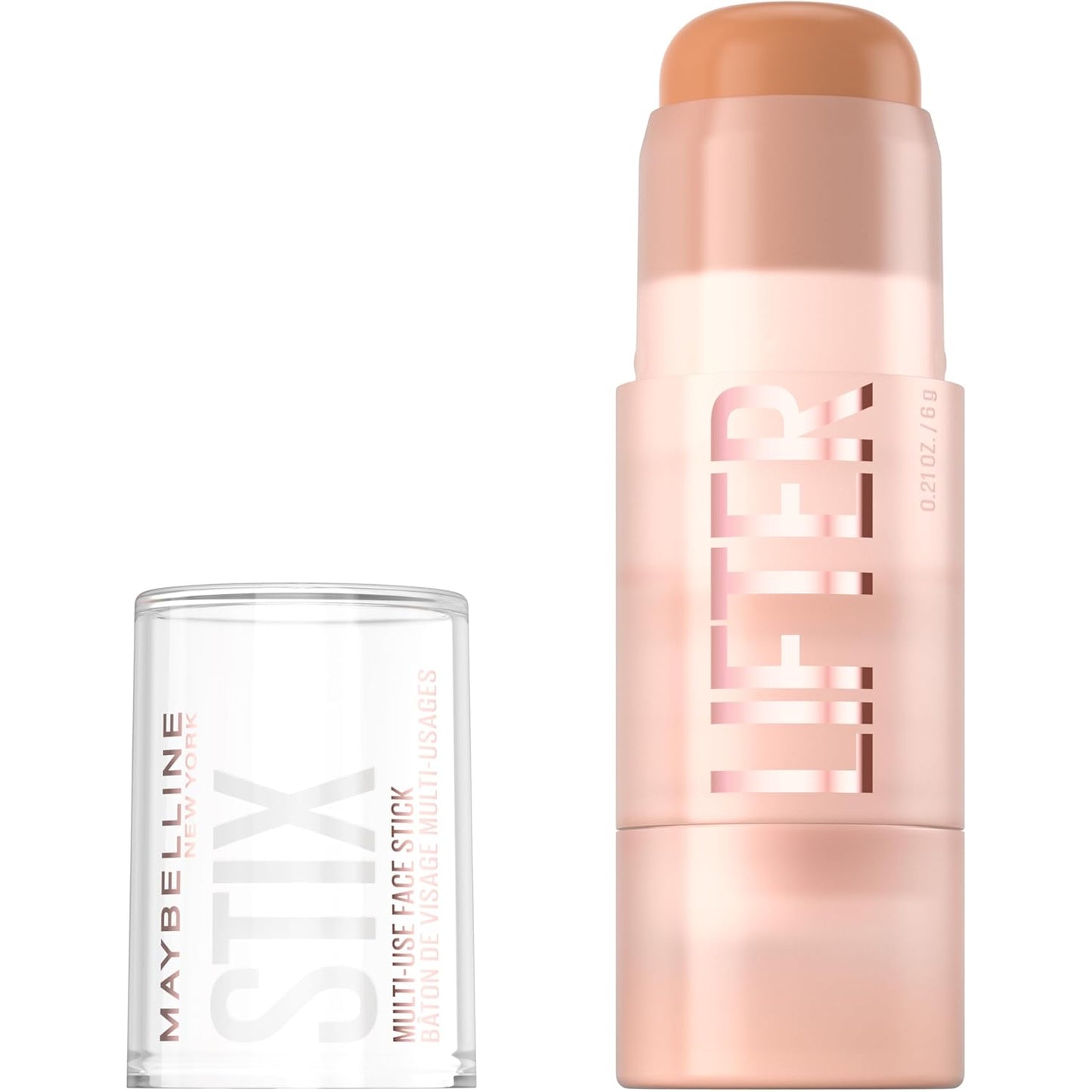 Maybelline Lifter Stix Multi-Use Face Stick - Contour, Bronzer, Concealer and Foundation Stick, All-In-One Creamy Face Makeup with Cranberry Seed Oil, 50, 1 Count