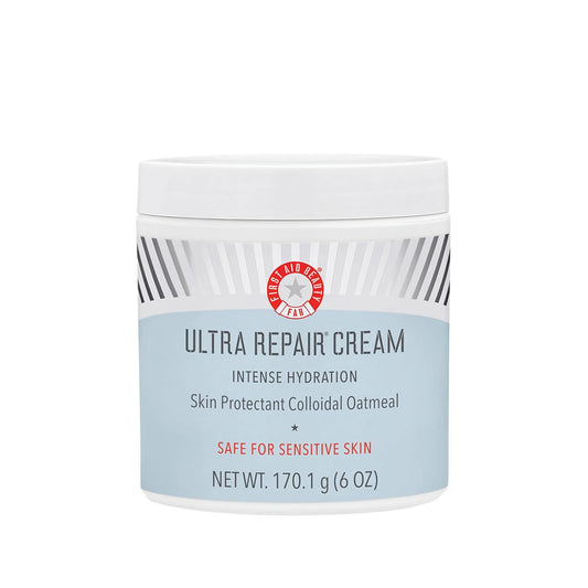 First Aid Beauty - Ultra Repair Cream, Intense Hydration Whipped Colloidal Oatmeal, Clinically Proven to Strengthen Skin Barrier in 7 Days & Helps Relieve Eczema, Luxury Face & Body Moisturizer, 6 oz