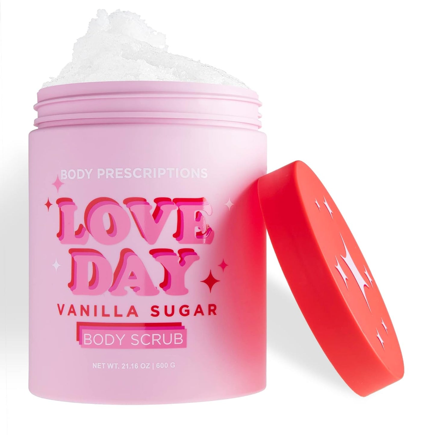 Body Prescriptions Exfoliating Body Scrub – Body Cleanser for Nourished, Ultra-Smooth Skin, Vanilla Sugar (Love Day)