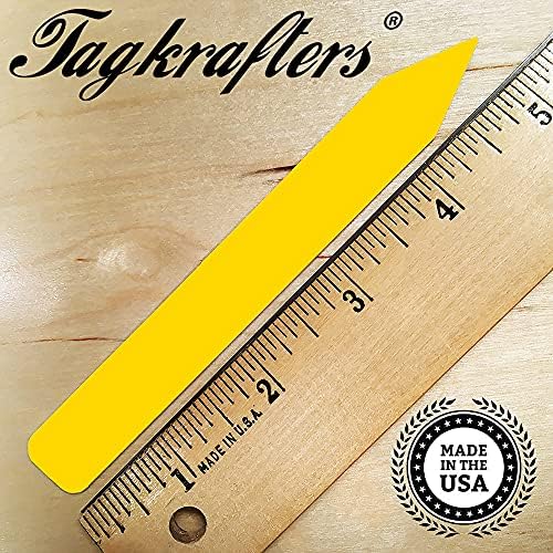 5" x 5/8" Yellow Premium Pot Stakes with Marker - 2,000 Pcs - Plastic Plant Tags and Labels - Nursery Garden Tree Labels Waterproof Writeable | Made in The USA | - Image 3
