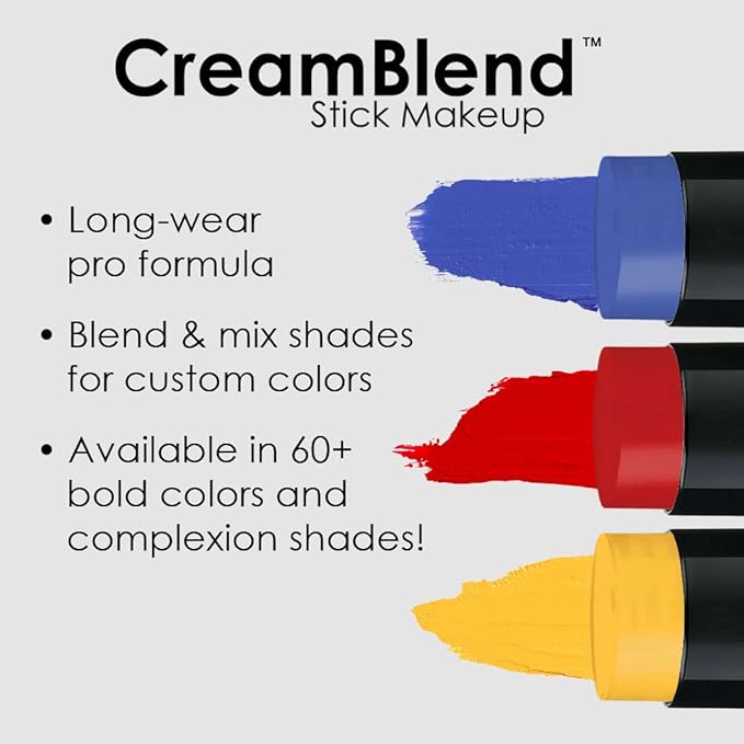 Mehron Makeup CreamBlend Stick | Face Paint, Body Paint, & Foundation Cream Makeup | Perfect for Halloween .75 oz (21 g) (Pastel Purple)