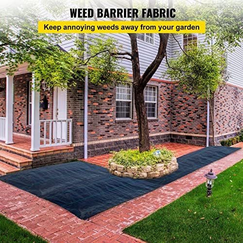 Happybuy 6.5FTx300FT Premium Weed Barrier Landscape Fabric Heavy Duty, 3OZ Woven Geotextile Fabric, High Permeability Good for Weed Blocker Gardening Mat, Driveway Fabric, Garden Weed Control Cloth - Image 2