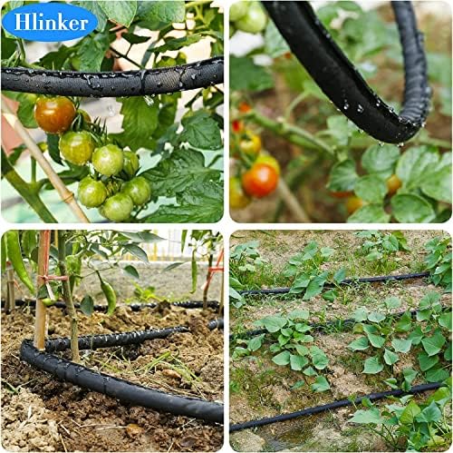 Hlinker 2026 Flat Soaker Hose 25 ft with Stake for Garden, Linkable Drip Hose Diy Automates Garden Irrigation System Saving 82% Water, Dual-layer Leak-free Design Water Hose with Holes - Image 6