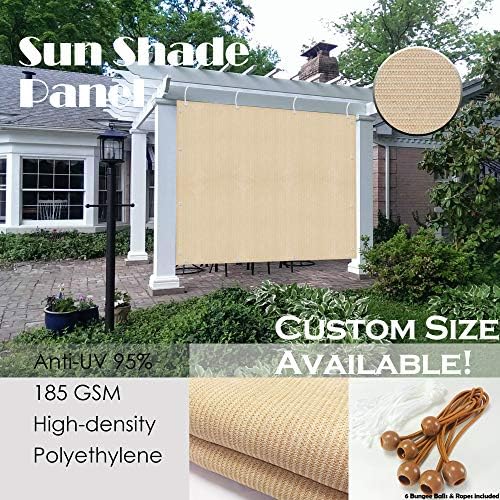 Alion Home Sun Shade Panel Privacy Screen with Grommets on 4 Sides for Outdoor, Patio, Awning, Window Cover, Pergola (10' x 7', Banha Beige) - Image 5