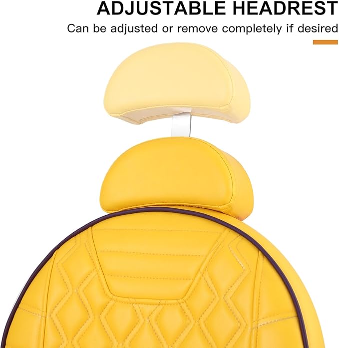 Artist hand Retro Barber Chair Heavy Duty Barber Chairs Vintage Salon Chair Hydraulic Recline Chair Rounded Cushioning Beauty Spa Styling Equipment (Yellow)