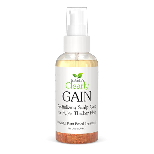 Clearly GAIN, Hair Growth Oil and Thickening Scalp Treatment for Men and Women | Natural Herbal Serum with Castor, Jojoba, Clary Sage, Rosemary, Nettle for Hair Loss, Alopecia, Thinning Hair
