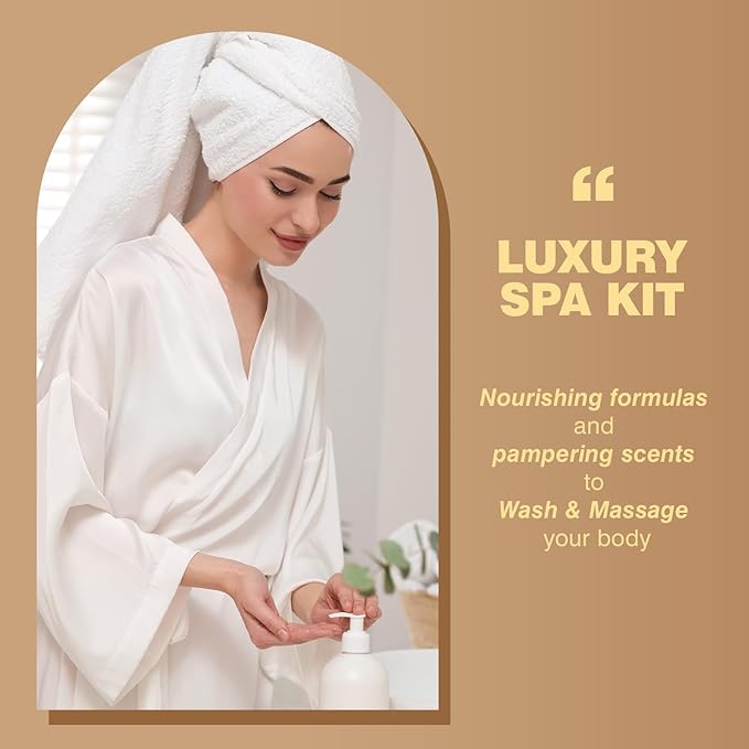 Valentines Day Gifts Spa bath baskets Luxury gifts, Christmas Gift for Women, Large basket 25 pcs for Women & Men Bath and Body Shower Bath Kit, Vanilla Honey Almond birthday box Mother's Day