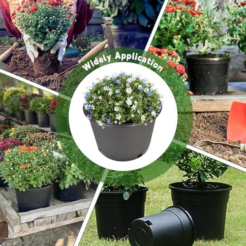 HOSTIC 10 Gallon Flexible Nursery Pots Gallon Pot with Drainage Holes Plastic Plant Container Suitable for Indoor Outdoor Vegetables Flowers Plants 10 PCS - Image 7