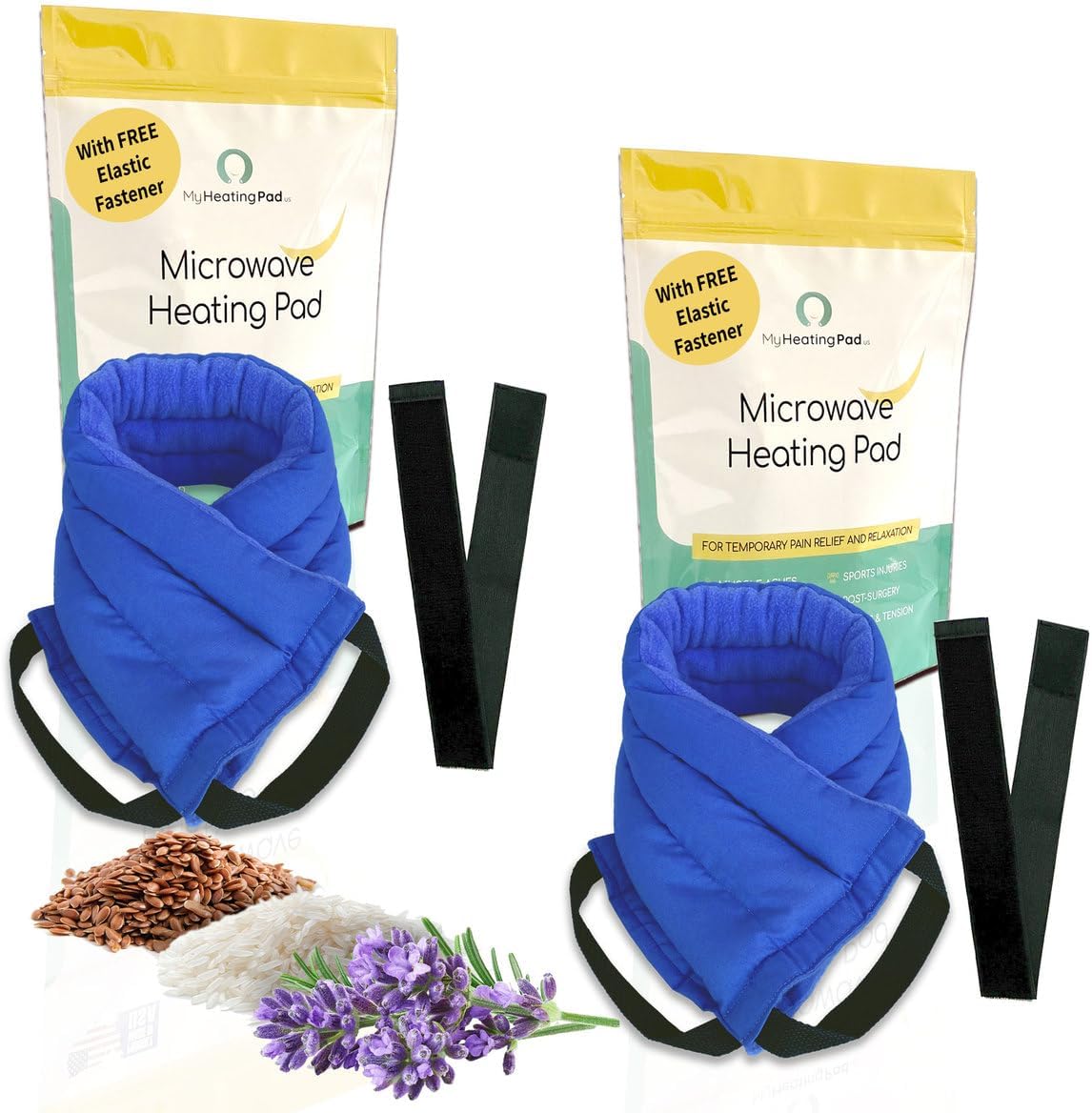 Microwavable Heating Pads for Lower Back, Neck, and Shoulder Pain Relief - Moist Microwave Heating Pad for Muscles and Joints - Microwave Hot Pack Heat Pad for Cramps -2 Heat Pack Blue-Lavender Scent