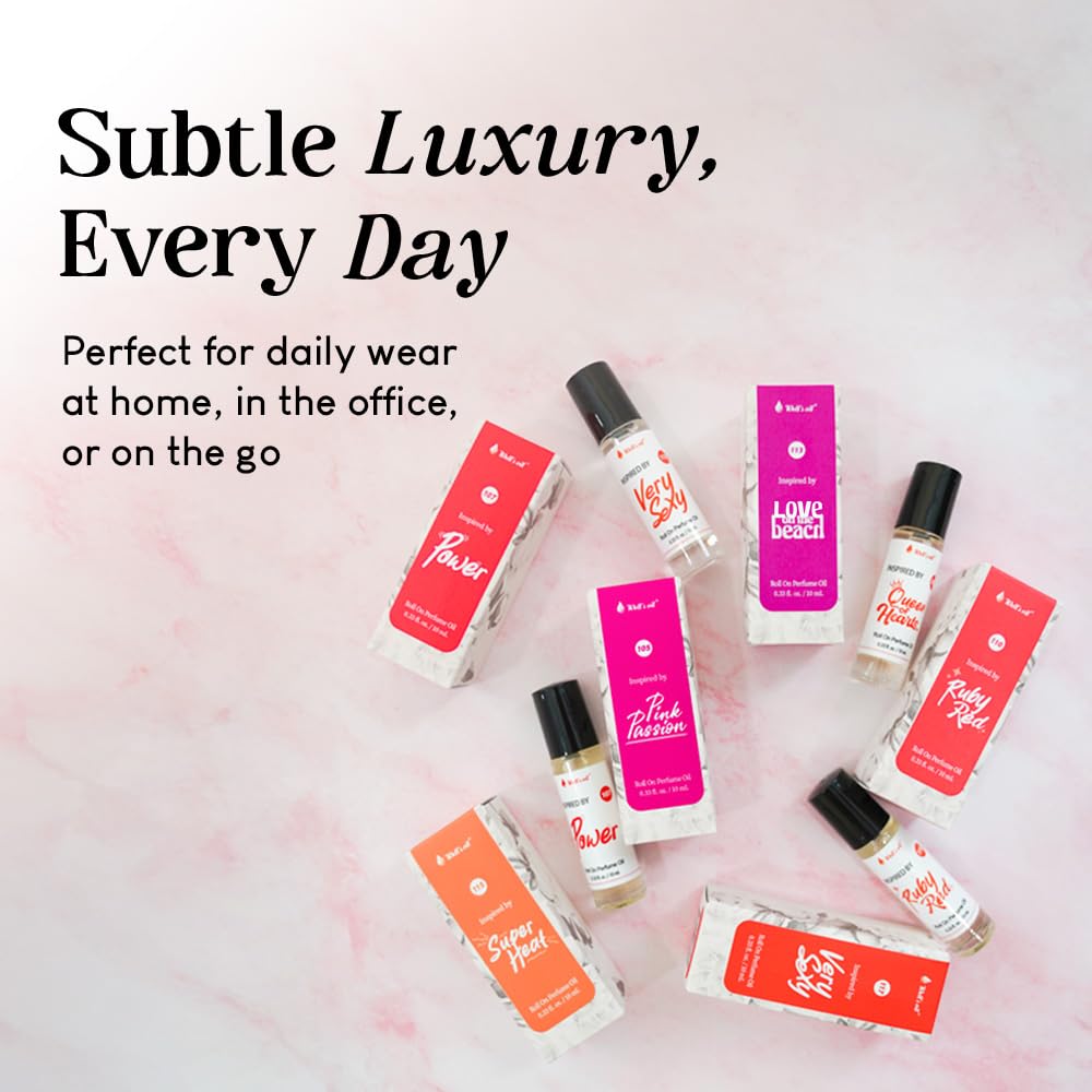 Well's Oil Roll-On Perfume Oil (Gold Goddess) | Champagne & Sweet Notes | Long-Lasting | Paraben-Free | 0.33 Fl Oz / 10 ml