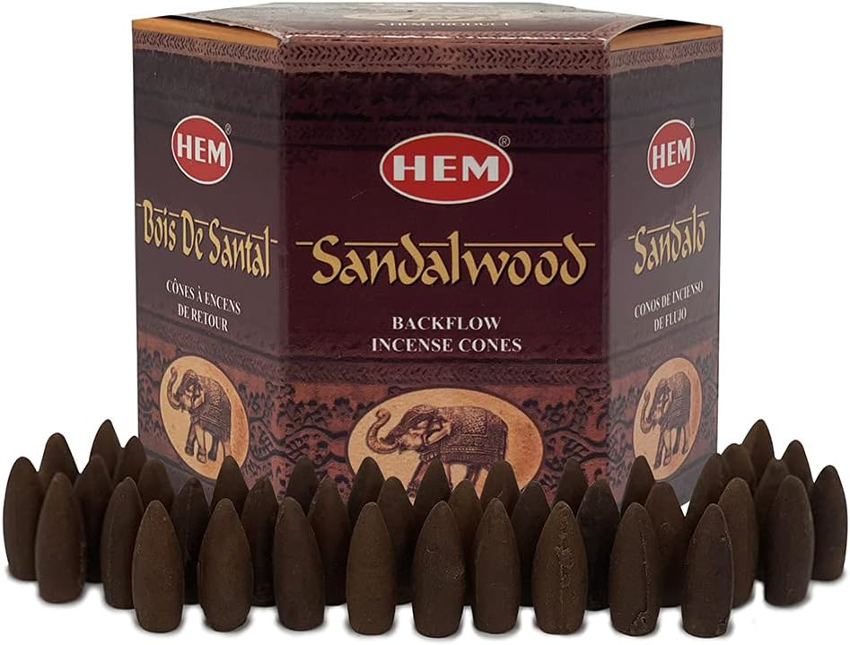 Sandalwood Backflow Incense Cones for Waterfall Inciensos Aromaticos|Incienso|Inciense|Insienso