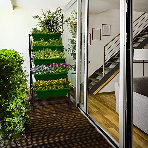 Outland Living 4Ft Vertical Raised Garden Bed - 5 Tier Food Safe Planter Box for Outdoor and Indoor Gardening Perfect to Grow Your Herb Vegetables Flowers on Your Patio Balcony Greenhouse Garden - Image 2