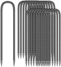22 Pcs 12-Inch Garden Ground Stakes Galvanized Steel U Shape Hook Staple by ESSFF