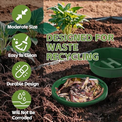6-Pack Inground Worm Farm, Outdoor Worm Composting Bin, 8L - Image 4