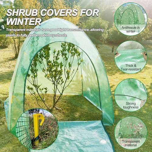 40″*40″*31″ Winter Plant Warm Covers - Raised Bed Cover, Garden Row Accelerator, Warm Tent Freeze Protection Humidity Domes for Germination, Seedling Propagation Protecting Plants from Animals 2 PCS - Image 4