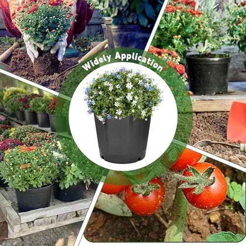 HOSTIC 3 Gallon Flexible Nursery Pots Gallon Pot with Drainage Holes Plastic Plant Container Suitable for Indoor Outdoor Vegetables Flowers Plants 10 PCS - Image 7