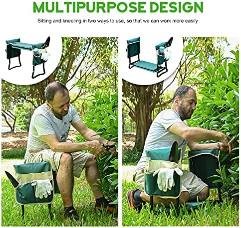KVR Upgraded Garden Kneeler and Seat with Thicken & Widen Soft Kneeling Pad,Heavy Duty Foldable Gardener Stool with 2 Tool Pouches,Gardening Gifts for Women Mom Men Seniors¡­… - Image 5