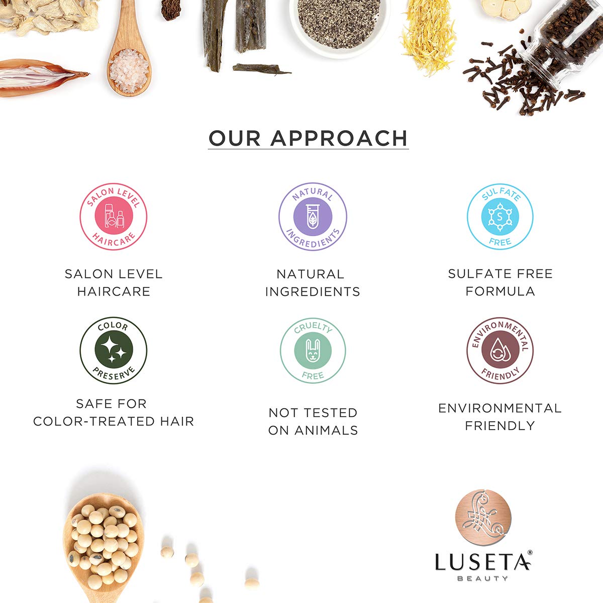 Luseta Tea Tree & Argan Oil Detangling Shampoo & Conditioner Set, 2 x 33.8 Oz