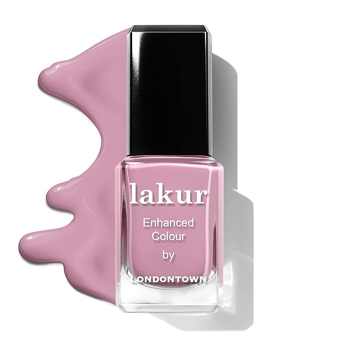 LONDONTOWN lakur Nail Polish - Chip-Resistant, Non-Toxic, Conditions & Hydrates Nails | Glossy Mauve, Plush, .40 fl oz