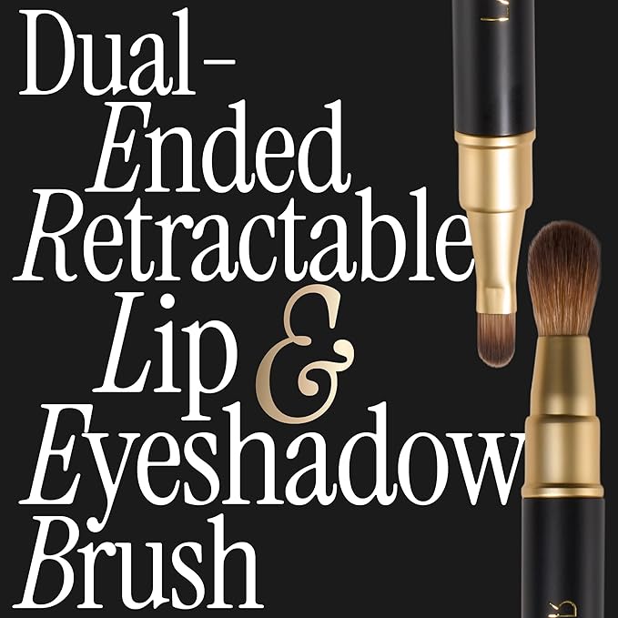 LAURA GELLER NEW YORK Cosmetic Professional Makeup Brushes - Cruelty-Free - 22 Dual-Ended Lip + Eyeshadow Brush