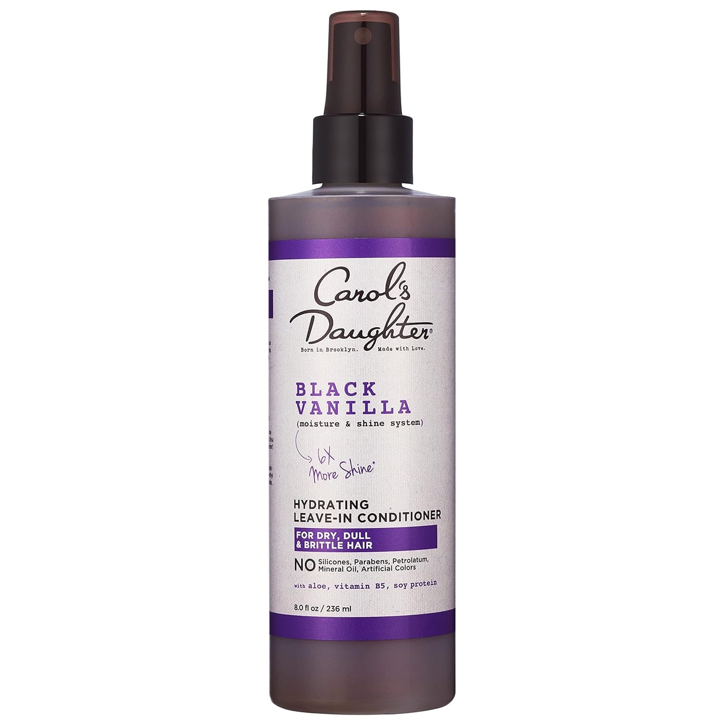 Carol's Daughter Black Vanilla Leave In Conditioner for Curly, Wavy or Natural Hair, Moisturizing Hair Care for Dry, Dull or Brittle Split Ends, 8 Fl Oz