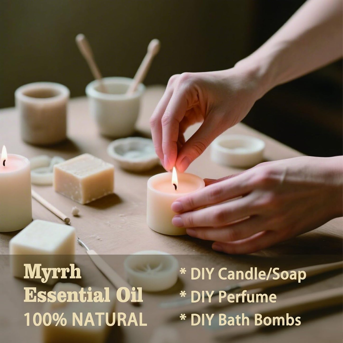 Myrrh Fragrance Oil-Myrrh Essential Oil 16.33oz (490ml)-100% Pure Natural Scent for Diffusers, Candles, Soap Making & Aromatherapy-Relaxing Home & Gift Essential Oil for Bath, Massage