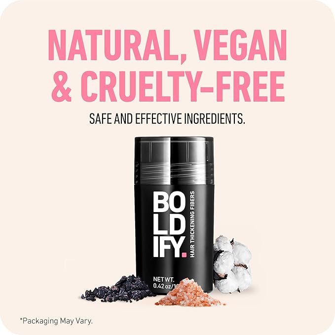 BOLDIFY Hair Fibers (12g) - Fill In Thinning and Fine Hair for an Instantly Fuller, Thicker Look - 14 Shades for Women & Men - Gray