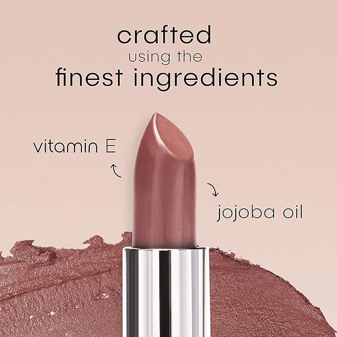 nude envie Mocha Lipstick - Certified Vegan Lipstick Paraben Cruelty, Paraben Free - Enriched with Vitamin E and Jojoba Oil (Attitude)