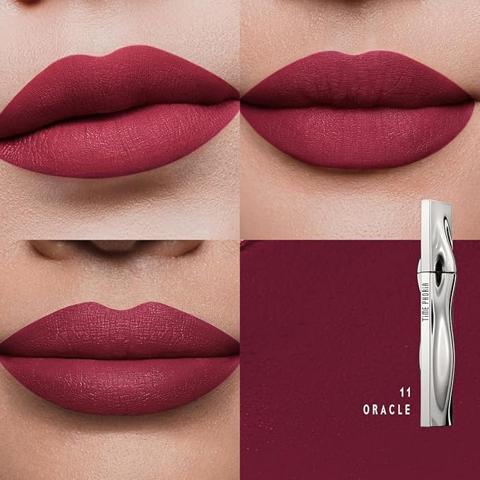 Eternal Lip Matte, 11 Odyssey - Wine Red, One-Swipe Bold Matte Finish, High Pigment Full Coverage, Long-Lasting, Transfer-Proof & Smudge-Resistant Liquid Lipstick, Feather-Light Texture