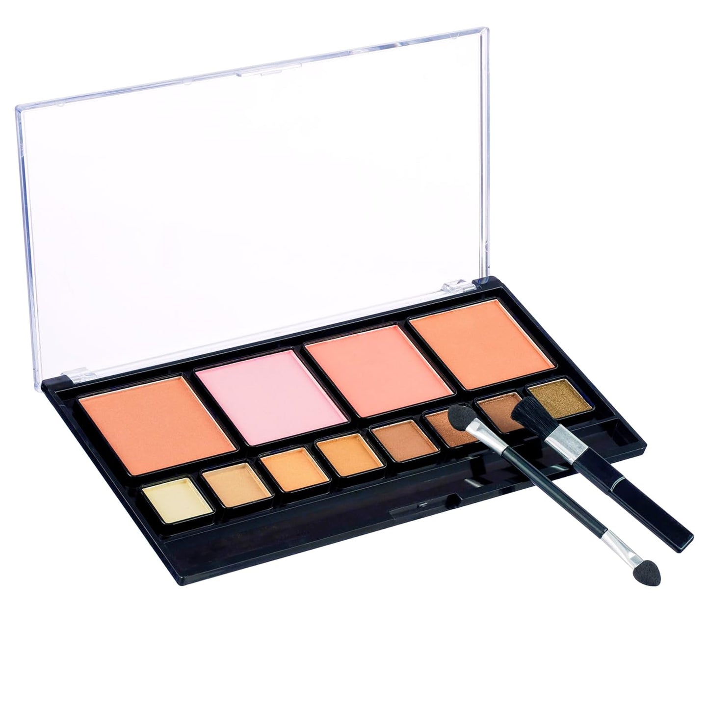 Women's Cosmetics NATURAL BEAUTY Blush and Eyeshadow Palette - 12 Shades Shimmer and Matte Finishes