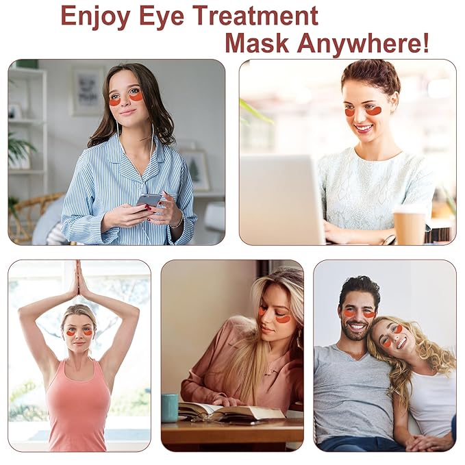 LAVONE Eye Mask - 30 Pairs Caffeine Under Eye Patches Skin Care Products, Eye Masks Skincare for Dark Circles and Puffiness, Reduce Wrinkles, Eye Bags and Fine Lines, for Women and Man