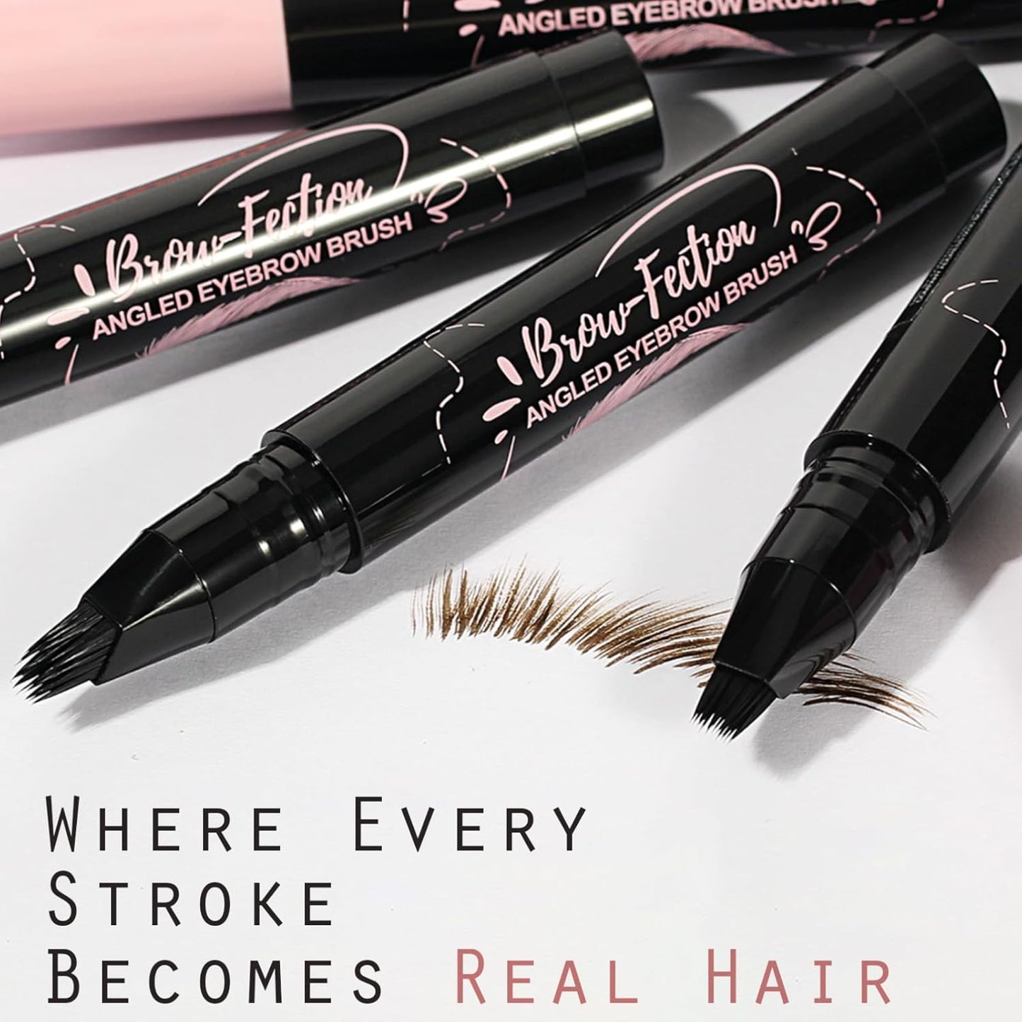 Eyebrow Pen, Waterproof Eyebrow Pencils for Women - Angled Brow Brush & Multi-Fork Tip Microblading Brow Pen, Precisely Creates Natural Hair-Like Brows, Easy to Use 02-Tawny Brown