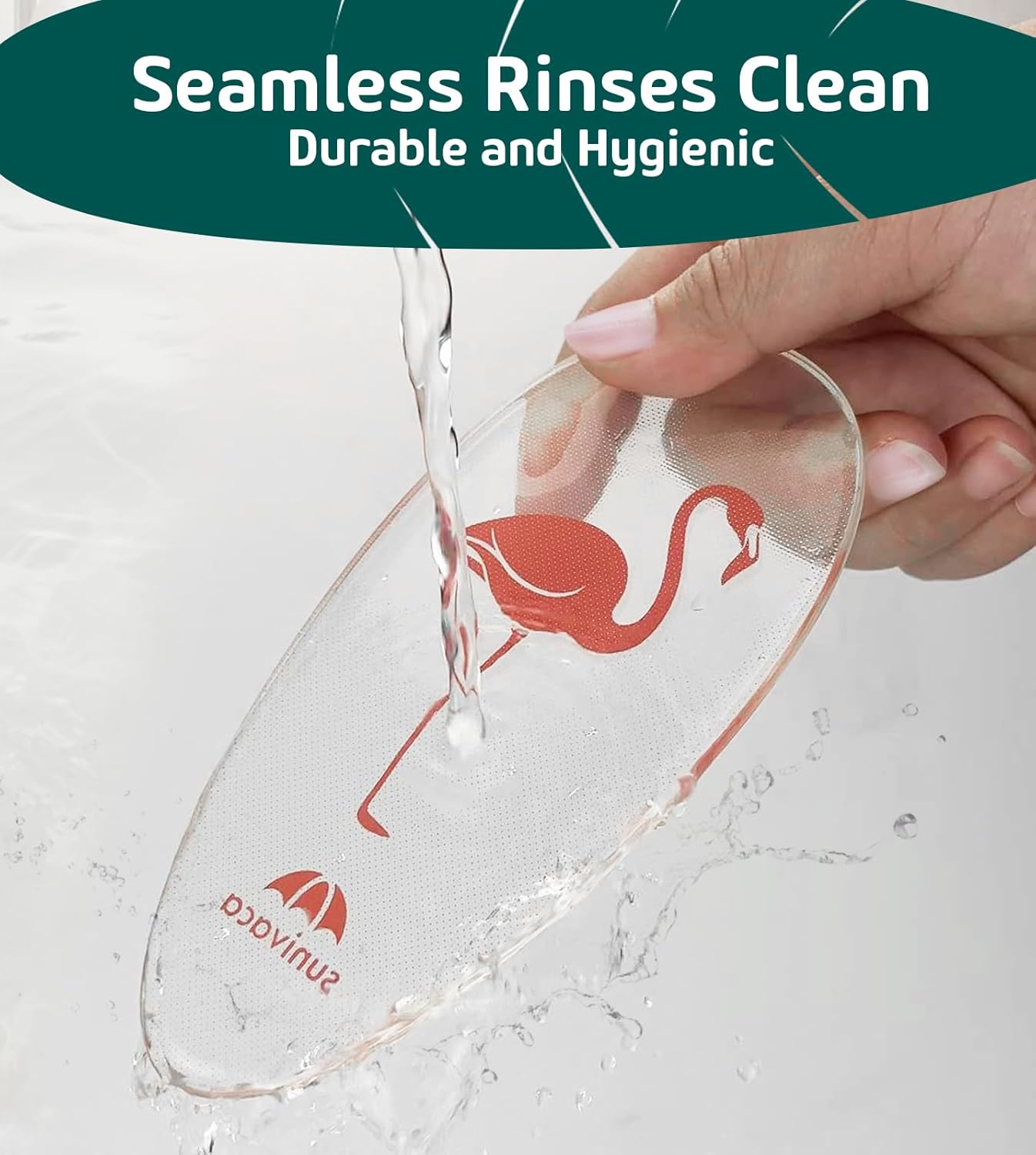 Glass Foot File Callus Remover for Feet, Flamingo Gifts for Women, Feet Scrubber Dead Skin Remover, Professional Pedicure Tools at Home, Heel Scraper for Cracked Heels Heavy Duty