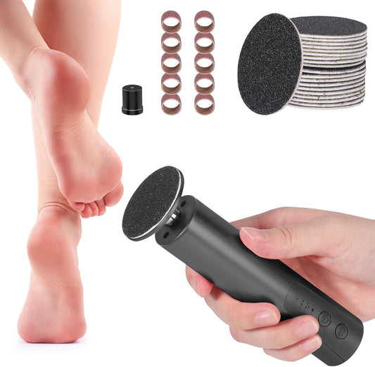 ele ELEOPTION Electric Callus Remover for Feet Electric Foot File Nail Grinder 6 Speed Adjustable Rechargeable Professional Foot Sander Pedicure Tool for Feet Dry Dead Skin Black