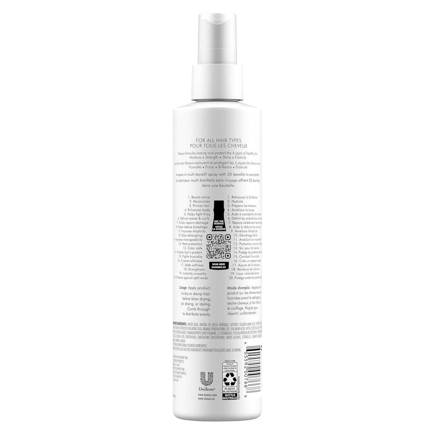Nexxus Humectress Leave-In Conditioner Spray 20-in-1 Perfector for Dry Hair With Biotin & Hyaluronic Acid 9oz